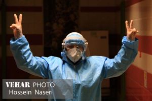 خط مقدم مبارزه با کرونا در بیمارستان امام خمینی کوهدشت