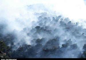 اتش در جنگل های خرم‌آباد به روایت تصویر