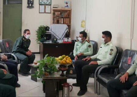 دیدار فرمانده حوزه مقاومت بسیج علی بن ابیطالب(علیه السلام) کوهنانی با پاسگاه انتظامی