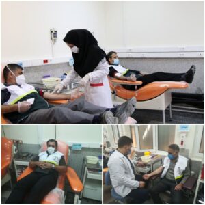 اعضای بسیج جامعه پزشکی خون اهدا کردند+ تصاویر
