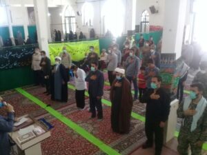 گزارش ؛تصاویری از بزرگداشت مراسم ارتحال معمار کبیرانقلاب حضرت امام خمینی(ره)در مسجدالنبی شهر کوهنانی