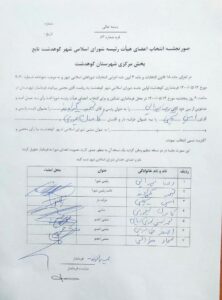 اعضای هیات رئیسه شورای اسلامی شهر کوهدشت مشخص شدند